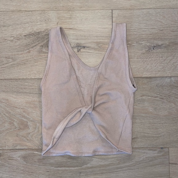 Light pink/blush cross over free people crop top size XS/S - Picture 1 of 1